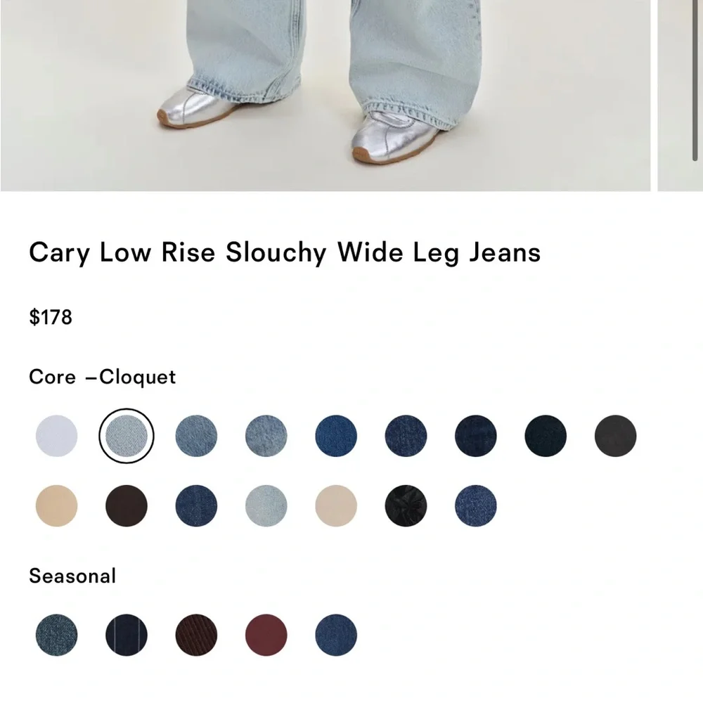 REFORMATION Cary Low Rise Slouchy Wide Leg Short Jeans - Cloquet - Picture 4 of 9